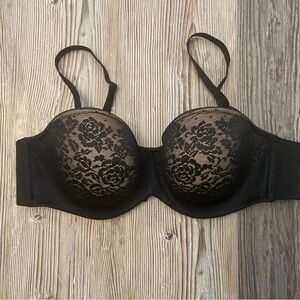 Soma Black Lace Convertible Strapless Bra